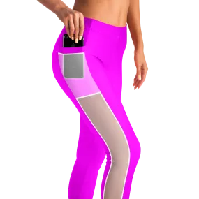 Athletic Apparatus Pink 1 WL V1 Mesh Pocket Legging