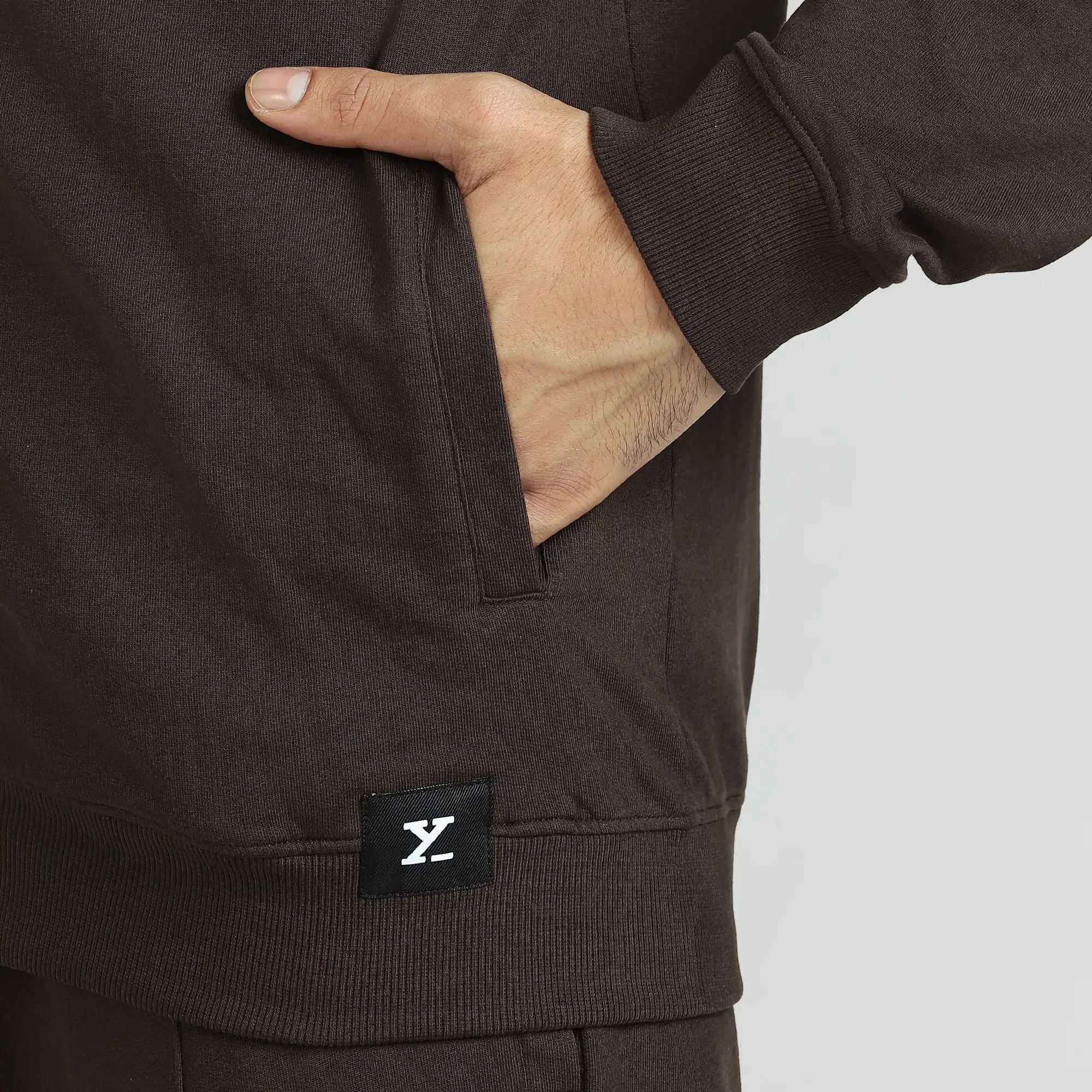 Cruze French Terry Cotton Zip Ups Malt Brown
