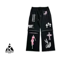 Deadly Doll Flared Sweatpants "Black"