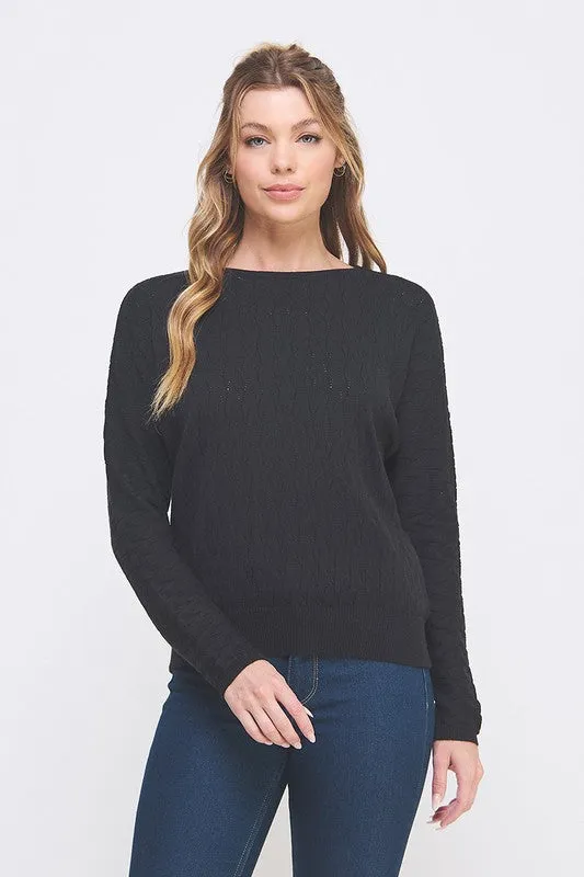 Fine Gauge Dolman Sweater Top