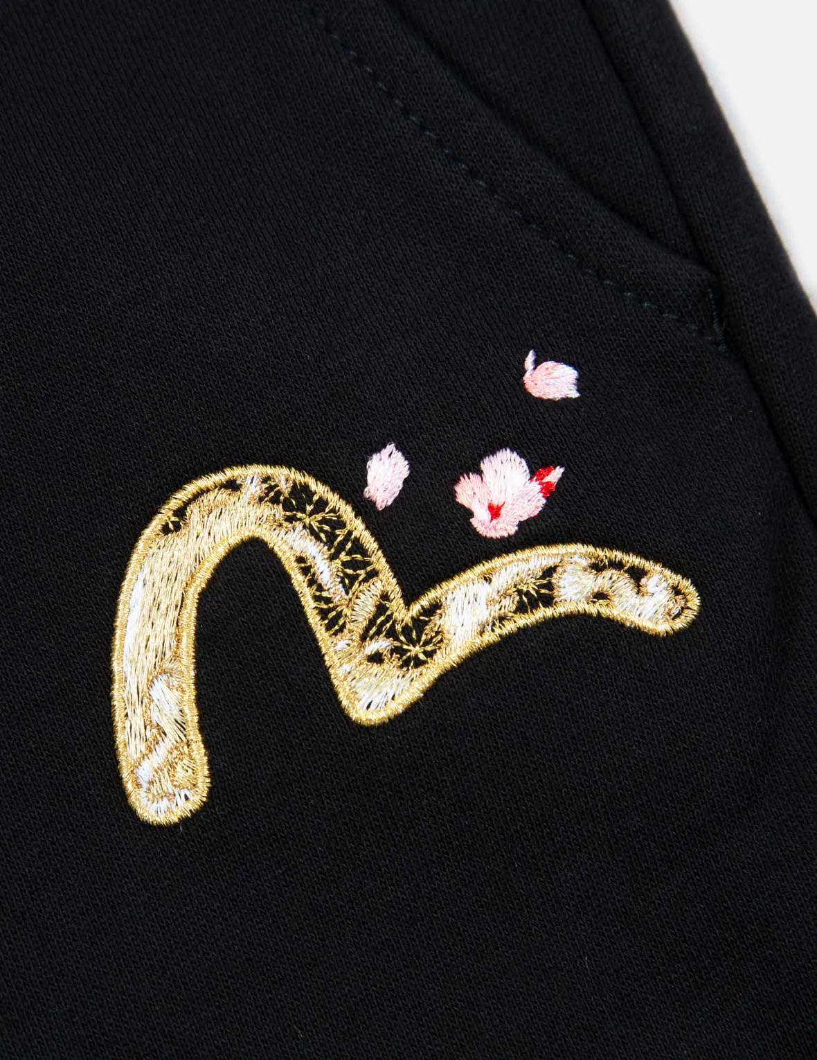 Seagull and Kamon Embroidery Sweatpants