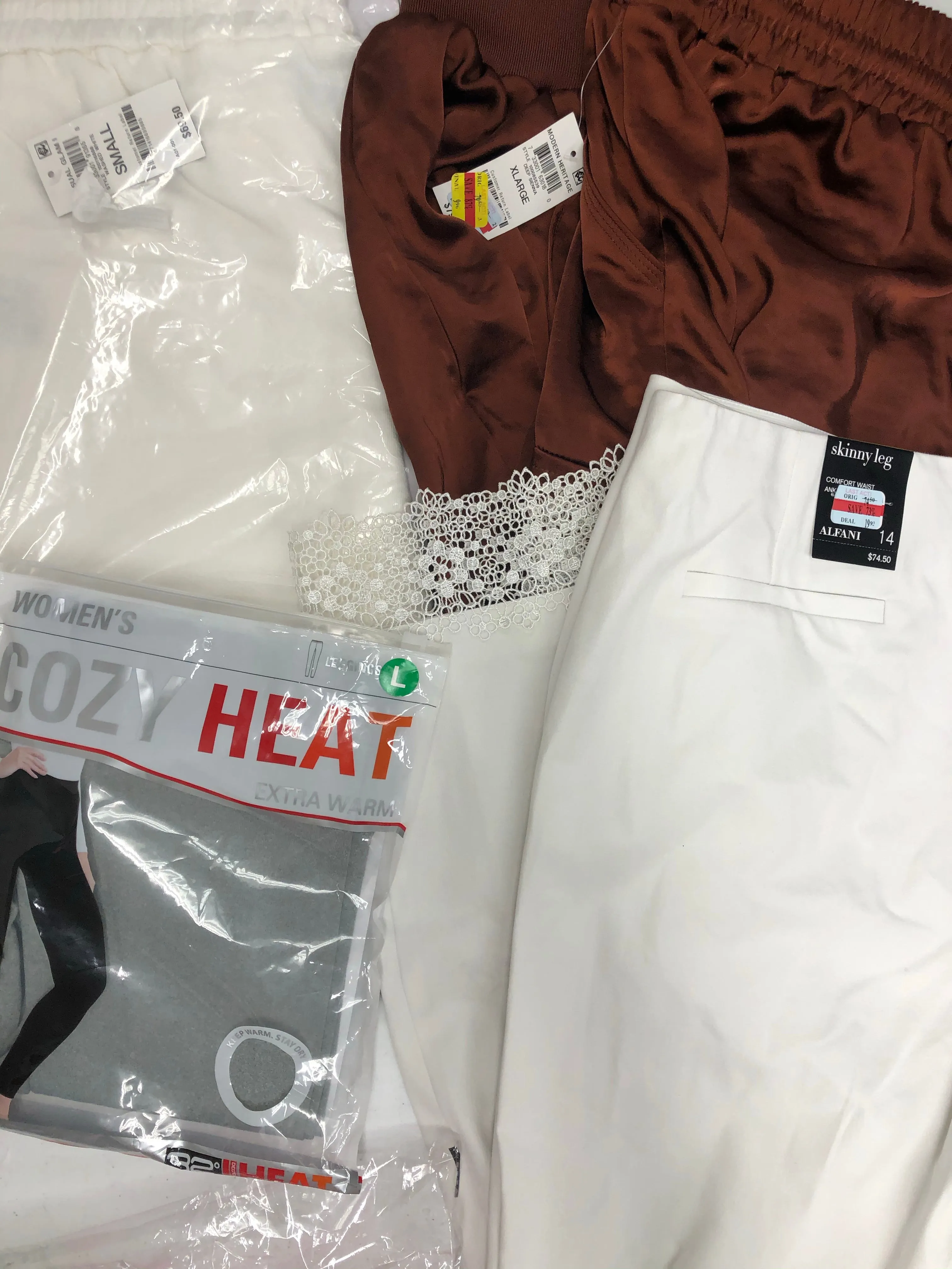 Women's Clothing Wholesale Lot, Calvin Klein, Tommy Hilfiger, Adidas, 32 Degrees, American Apparel, INC and more, 15 Units, Shelf Pulls, MSRP $890.99